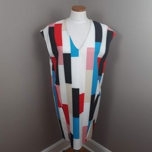Catherine Malandrino Color Block Sheath Dress M